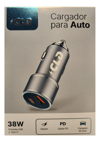 Cargador Metalico Celular Para Auto Cld 38w Rapido 3a Rapido