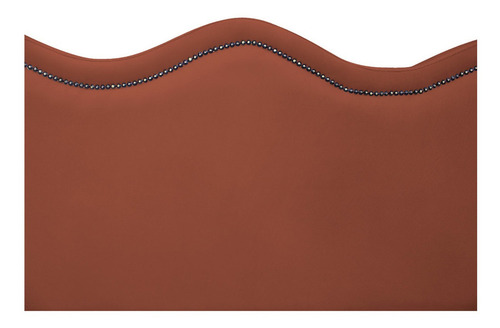 Cabeceira Casal Bari P02 140 Cm Para Cama Box Suede Cor Terracota