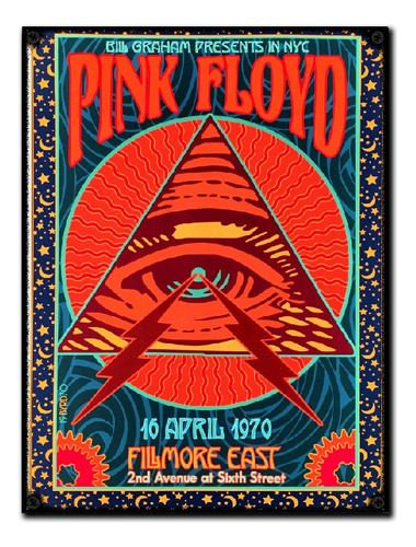 #290 - Cuadro Vintage 30 X 40 - Pink Floyd - Rock - Poster