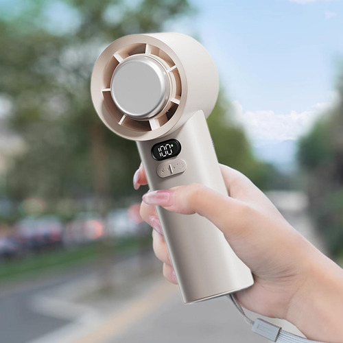 Mini Ventilador Portátil De Mano, Ventilador De Beige