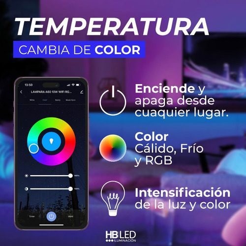Ampolleta Inteligente Smart Gu10 - Google - Alexa