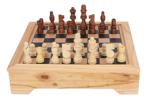 Juego De Ajedrez De Madera Portátil, Ligero Y De Madera