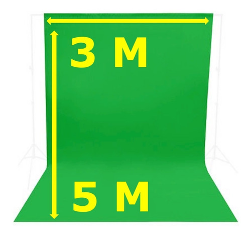 Fondos Fotográficos Verde Chroma Key Telón Con Estuche 3mx5m