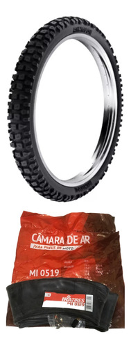Pneu Dianteiro E Câmara 90/90-19 Rt36 Rinaldi Bros Crosser