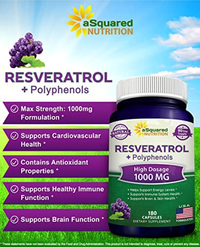 Trans Resveratrol Con Polifenoles Extra Fuerte 180 Capsulas