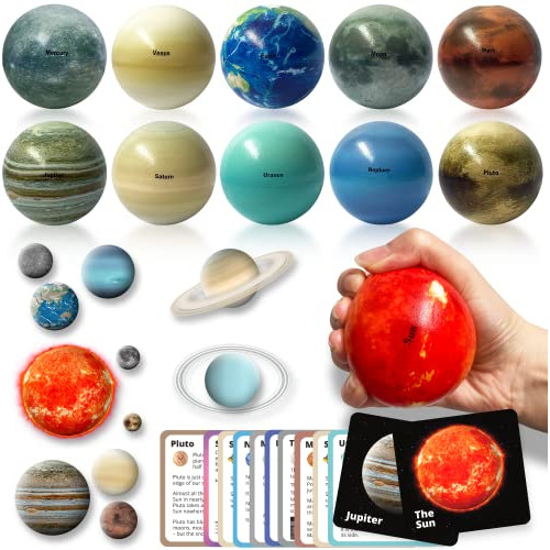 Planets Stress Ball Flashcard & Wall Decal Stickers, So...