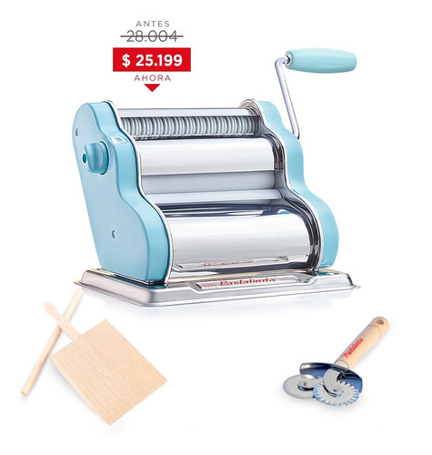 Pastalinda Kit Máquina Clásica + Rueda + Tabla Ñoquis