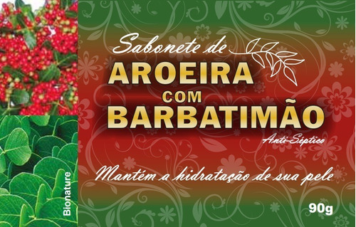 Imagem 1 de 5 de Sabonete De Aroeira Com Barbatimão - Kit 20 Unidades
