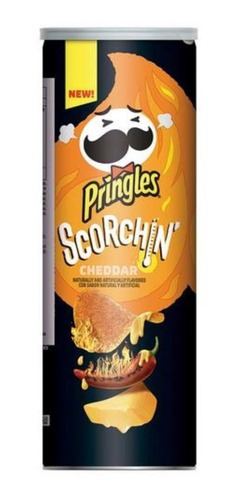 Imagen 1 de 2 de Papas Pringles Scorchin Cheddar Cheese 3 Piezas De 158g C/u