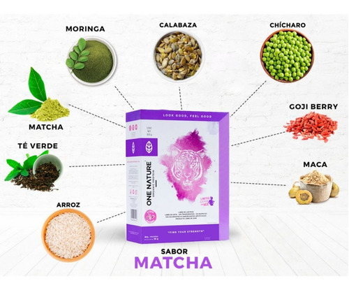 One Nature 930 Gr Matcha En Polvo For Her Proteina Vegana