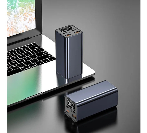 Cargador Carga Rapida Portátil 100w 20.000mah 2usb C+ 2 A Color Plateado