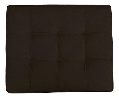 Kit 2 Puff Retangular New Para Sala E Quarto Suede Marrom Cor Única