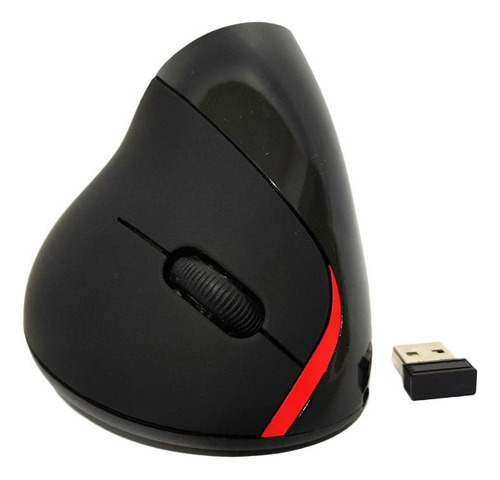 Mouse Vertical 5d Inalámbrico Ergonómico Recargable Negro 