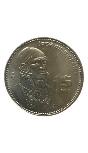 Monedas México 1 Peso José María Morelos 1984 1985 1986