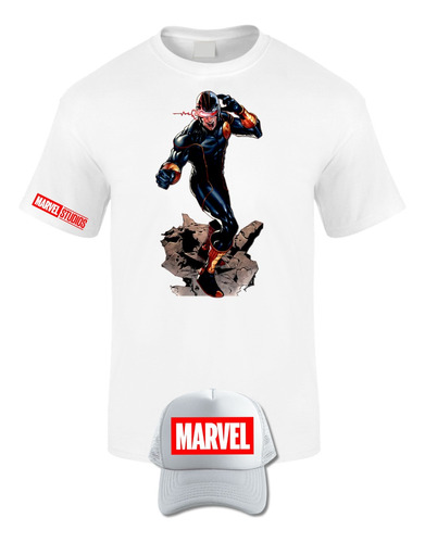 Camiseta Manga Corta X-men Ciclope Obsequio Gorra Gt