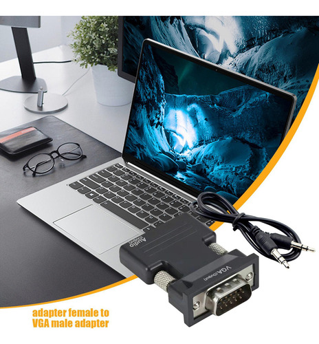 . Adaptador Vga Para Monitor Fêmea Para Macho Vga Adaptador