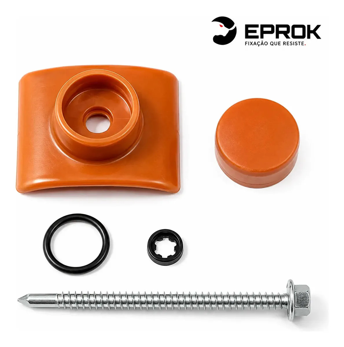 Kit Capa Telha Pvc 20u Parafuso 5,5x75 Colonial Ceramica Terracota