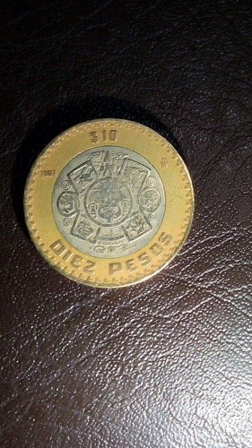 Moneda 10 Pesos Con Gráfila Invertida