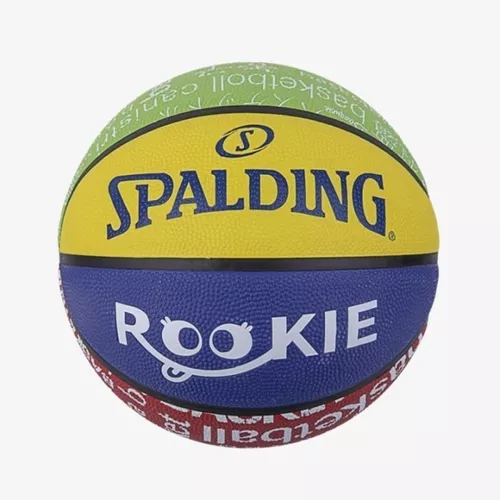 Bola de Basquete - NBA - Azul e Amarelo - Rookie Gear Outdoor Júnior - Tam  5 - Spalding