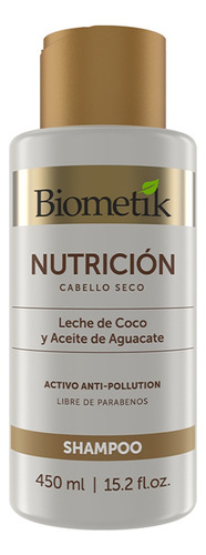  Biometik Shampoo Nutricion Leche De Coco Aceite De Aguacate