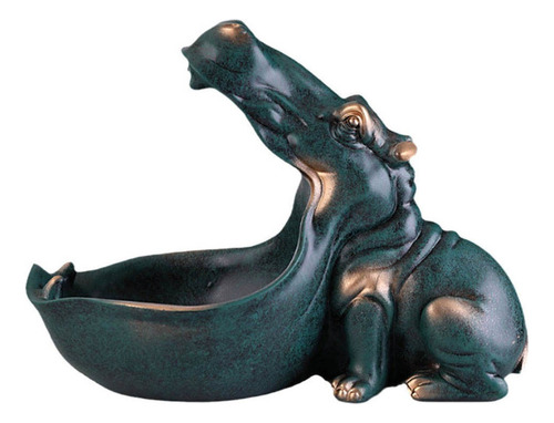Figura De Hipopótamo De Resina Para Almacenamiento De Llaves