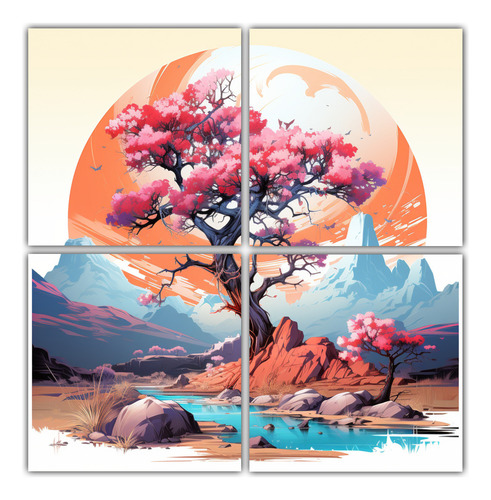 80x80cm Cuadros Enigmáticos De Tela Bastidor Madera Flores