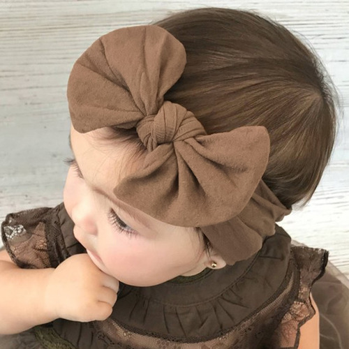 Set Diademas Niñas Bebes Turbante Moño Banda Elástica Moda F