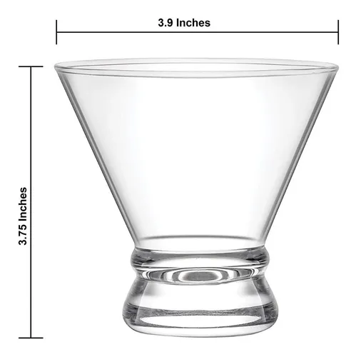 Set 4 Copa Martini 8 Oz