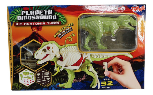 Kit Anatomia - Esqueleto Monta Dinossauro 52678 - Toyng