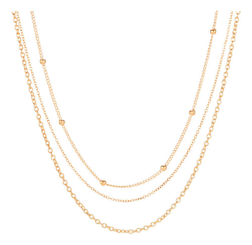 Collar Con Colgante De Diamantes Multicapa Con Borlas En For