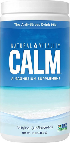 Magnesio Calm Natural Polvo Anti Estrés, Orgánico, Original