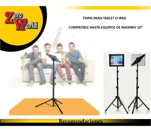 Imagen 3 de 7 de Tripie Universal Tablet iPad Ajustable Soporte 7-10+reloj