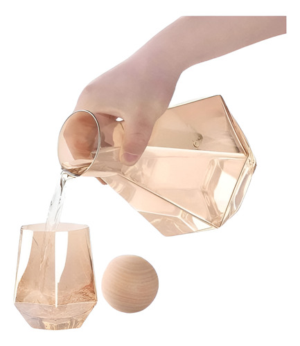 Set Jarra 1300ml Y4 Vasos 300ml Mod Diamante Versatil Licor