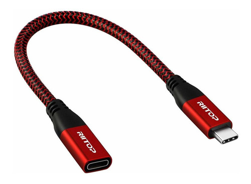 Riitop - Cable De Extensión Usb C, Macho A Hembra, Cable Tre