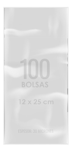 Bolsas Celofán Plásticas Transparente 12x25 Cm X100 Unds