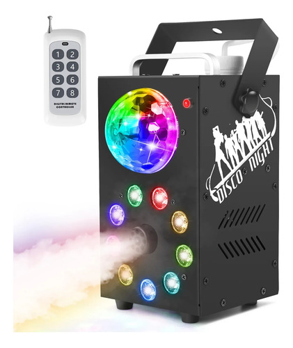 Maquina De Humo Control Dmx 9led Bola Disco 700w Niebla Rgb