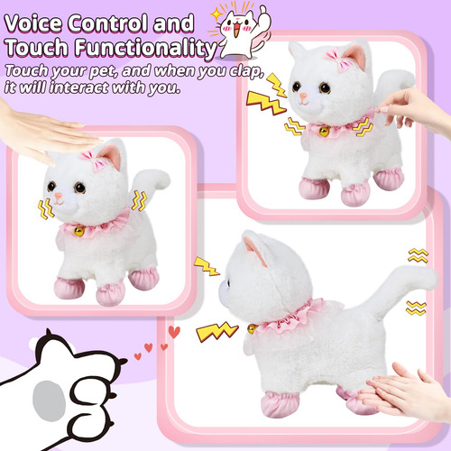 Robot De Peluche Electrónico Interactivo Que Camina Cat Jima