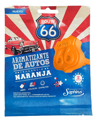 Route 66 Naranja (2 Unid) Saphirus Fragancia Perfume