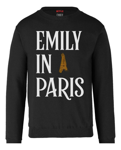 Sweater Sudadera Emily In Paris Original Color Negro Moda