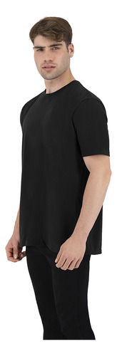 Playera Basica Hombre Premium Cuello Redondo Slim Fit Negra
