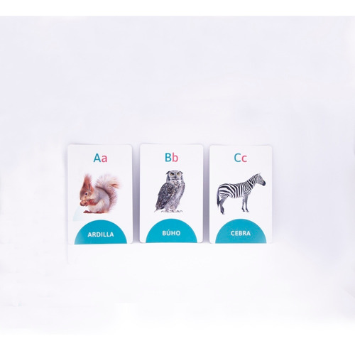 Imagen 8 de 10 de Cartas Didácticas Infantiles Con El Abecedario Y Animales