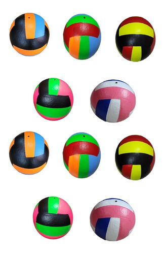Pelota Balon Voley Beach Volley Tricolor Cuero Sinte X10  