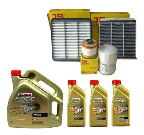 Kit Filtros Mitsubishi L200 + 7 Lt Castrol 5w40 C3 Sintetico