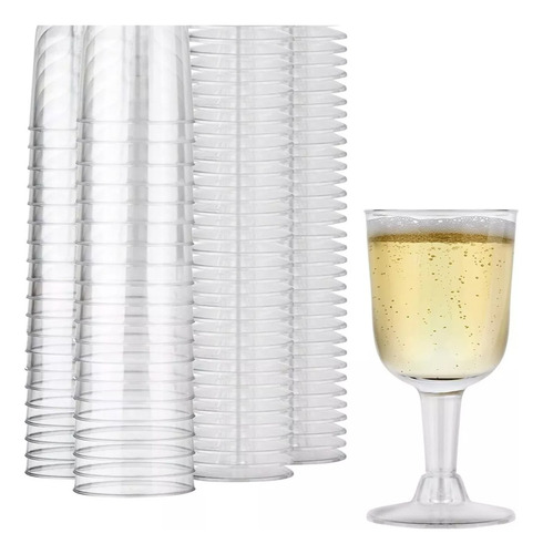Copas Desechables Vino, Postres Plástico Premium 50 Piezas