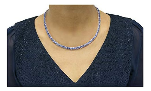 Savlano Collar De Cadena De Tenis Clásico De 18 Pulgadas Con