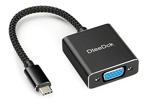 Adaptador Usb C A Vga, Dteedck Usb C A Vga De Aluminio