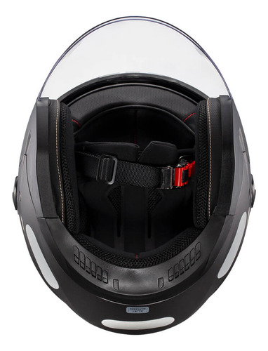 Capacete Aberto Com Viseira Dupla Texx Ugello Motociclista Cor Chumbo Tamanho do capacete 62