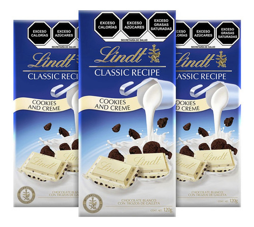 Chocolate Lindt Cookies & Cream Chocolate Blanco 120 Gramos