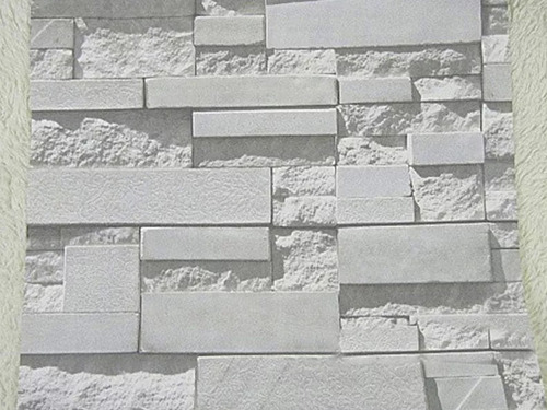 Imagen 5 de 6 de Papel Tapiz Ladrillos A Cuadros Gris Piedra Textura Moderno