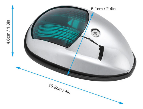 A Luz De Navegación Marina Led 12v Impermeable Verde